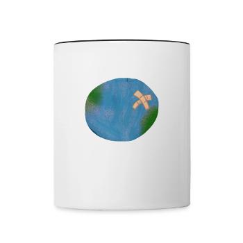 Klimaschutz naturschutz - Tasse zweifarbig - Weiß/Schwarz - Vorne