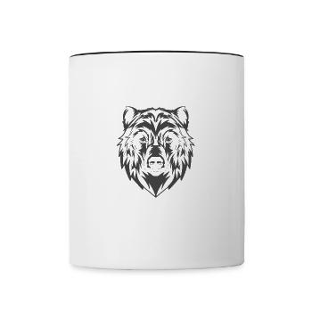 porter - Mug contrasté - blanc/noir - Devant