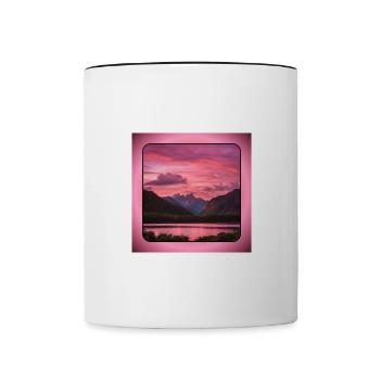 Mountains - Contrasting Mug - white/black - Front