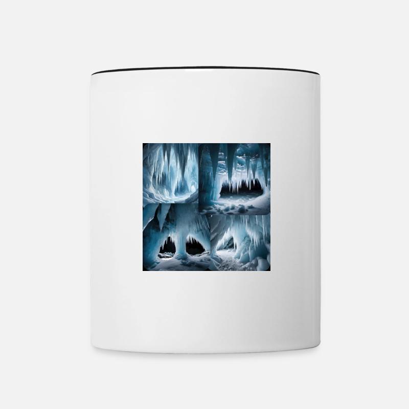 Eishöhle - Tasse zweifarbig - Weiß/Schwarz