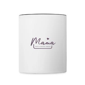 Maman - Mug contrasté - blanc/noir - Devant