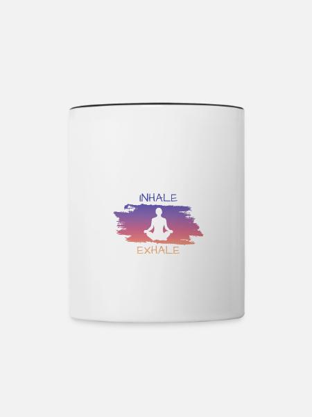 Yoga - Tasse zweifarbig - Weiß/Schwarz