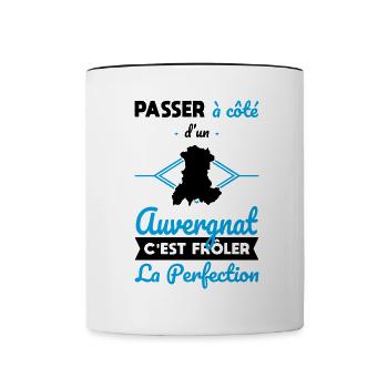 Auvergnat - Frôler la perfection - Auvergne - Mug contrasté - blanc/noir - Devant