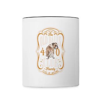 40 Years The Old Balls Club 40th Birthday Member - Contrasting Mug - white/black - Front