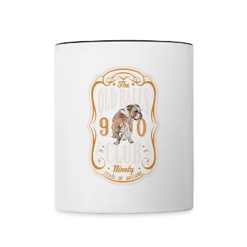 90 ans du Old Balls Club Membre du 90e anniversaire - Mug contrasté - blanc/noir - Devant
