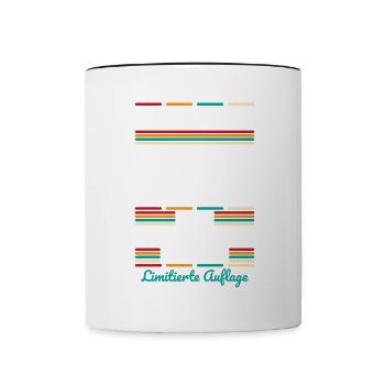50e anniversaire - Fabriqué en 1975 - Mug contrasté - blanc/noir - Devant