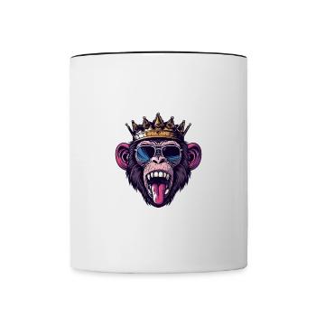 Malle 2024 Mallorca Monkey Party - Contrasting Mug - white/black - Front