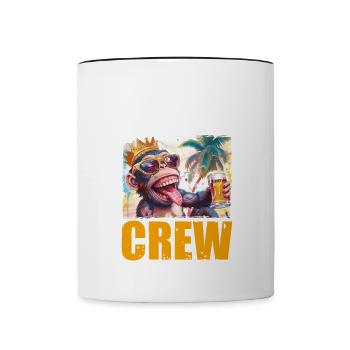 Malle Crew Monkey Party King Mallorca - Contrasting Mug - white/black - Front