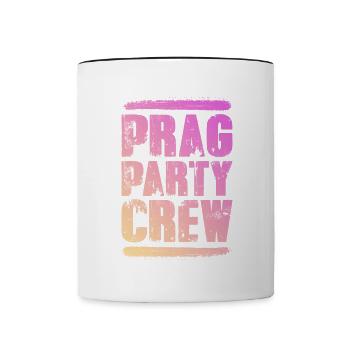 Prague Party Crew Coloré - Mug contrasté - blanc/noir - Devant