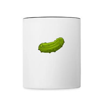 Thinking About Pickles Fermented Cucumber - Contrasting Mug - white/black - Front