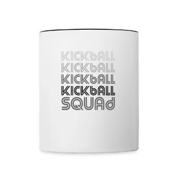 Ball Sports Player Kickball Hobby Sports - Contrasting Mug - white/black - Front
