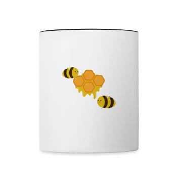 Compétences apicoles Hobby Beekeeper - Mug contrasté - blanc/noir - Devant