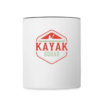 Kayak Squad Canoe Wildlife Nature Kayak - Mug contrasté - blanc/noir - Devant