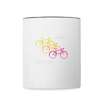Bicycle Squad Cardio Radfahren Hobby - Tasse zweifarbig - Weiß/Schwarz - Vorne
