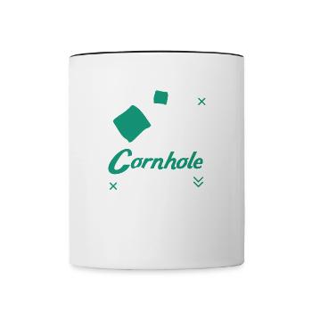 Cornhole Squad Wilderness Ironic Saying - Contrasting Mug - white/black - Front