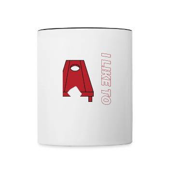 Comme lancer des sacs, Ironic Sack Tossing - Mug contrasté - blanc/noir - Devant