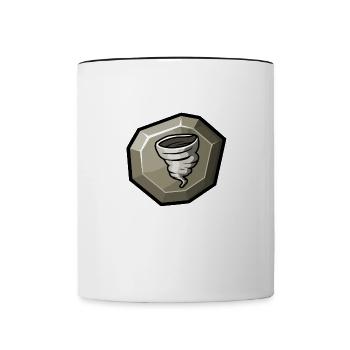 Element: Wind - Tasse zweifarbig - Weiß/Schwarz - Vorne