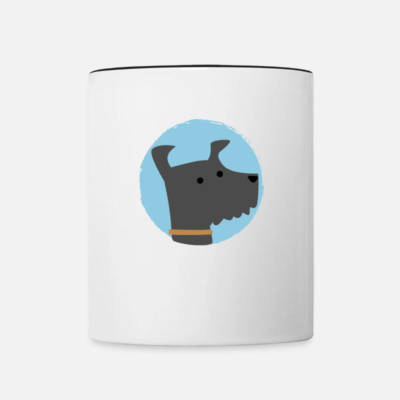 Doux chien - amoureux des chiens - Mug contrasté - blanc/noir