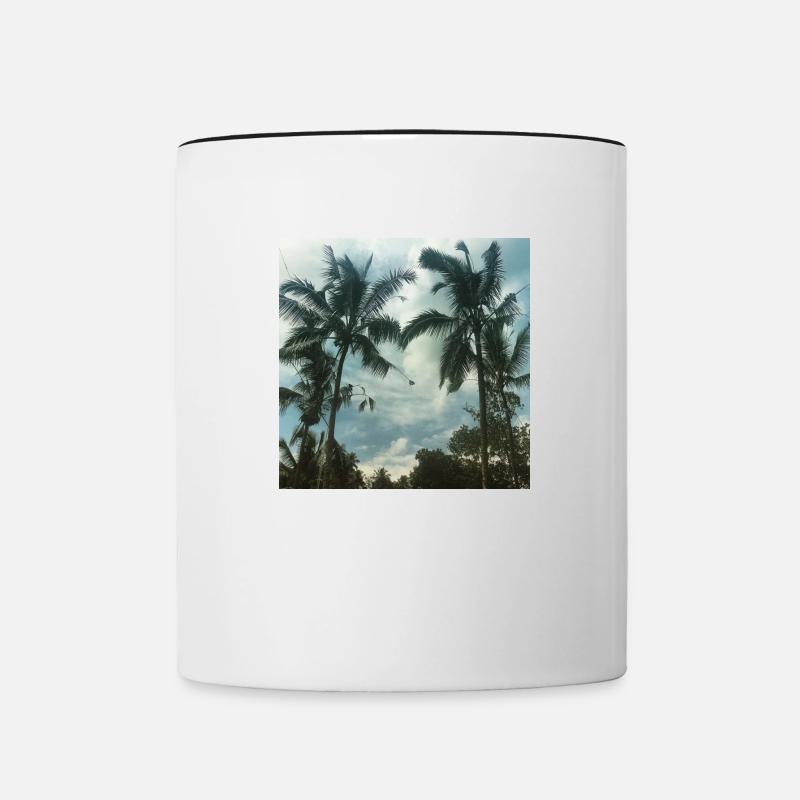 palmtrees - Tasse zweifarbig - Weiß/Schwarz