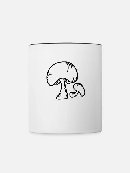 Mushroom - Tasse zweifarbig - Weiß/Schwarz