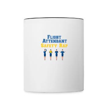 Flight Attendant Safety Rap - Flugbegleiter - Tasse zweifarbig - Weiß/Schwarz - Vorne