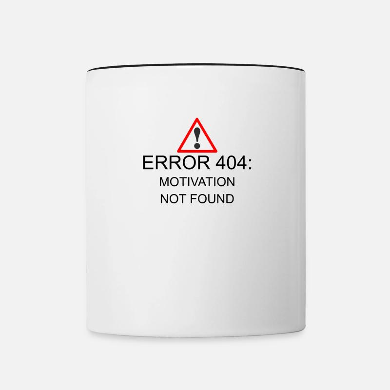 404 Error motivation - Contrasting Mug - white/black