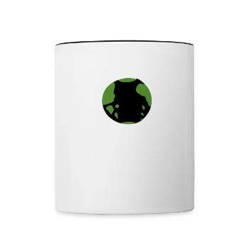 protection du climat changement climatique planète terre b - Mug contrasté - blanc/noir - Devant