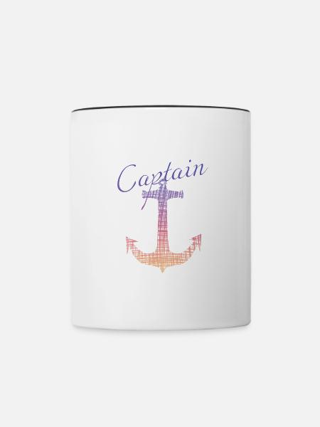 Kaptiän Captain - Tasse zweifarbig - Weiß/Schwarz