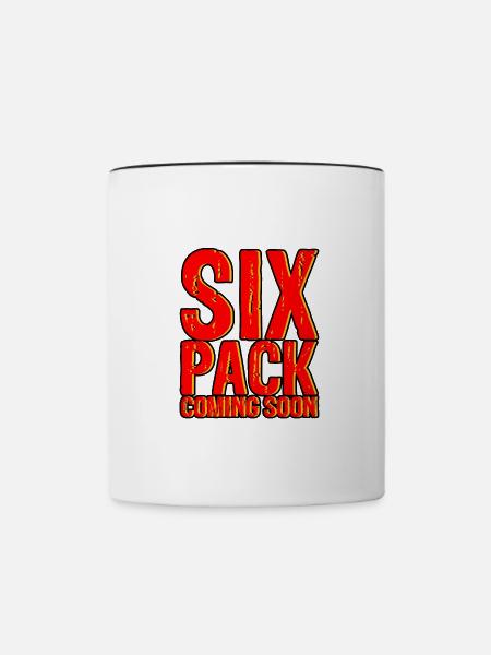 Six Pack Coming Soon 17 - Tasse zweifarbig - Weiß/Schwarz