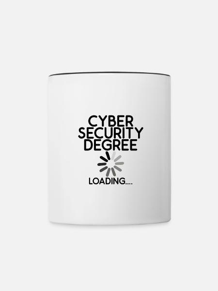 Cyber Security Degree Loading 2 - Tasse zweifarbig - Weiß/Schwarz