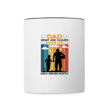 What Are Clouds Made Of, Linux Servers Mostly 7 - Tasse zweifarbig - Weiß/Schwarz - Vorne