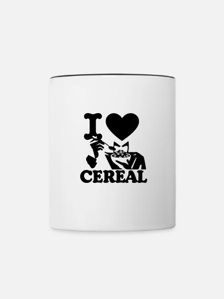 I Love Cereal 6 - Tasse zweifarbig - Weiß/Schwarz