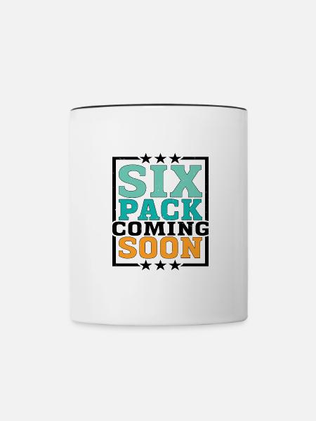 Six Pack Coming Soon 50 - Tasse zweifarbig - Weiß/Schwarz