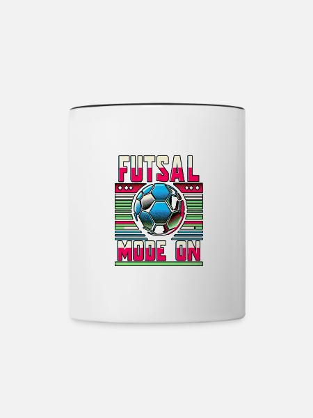 Futsal Mode On 8 - Tasse zweifarbig - Weiß/Schwarz