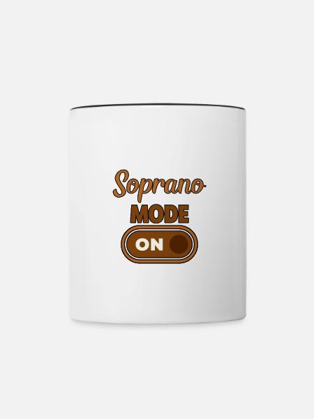 Soprano Mode On 2 - Tasse zweifarbig - Weiß/Schwarz