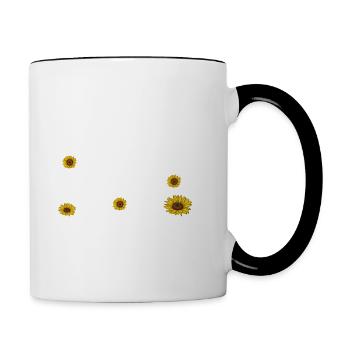 Vaches vaches vaches ferme cadeau · Fille - Mug contrasté - blanc/noir - Droite