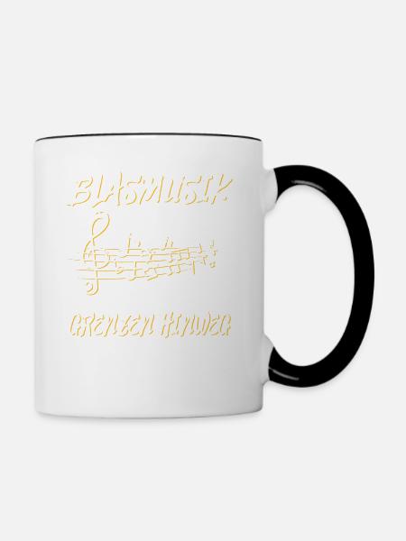 Blasmusik Musiker Musik Geschenk · Verbindung - Tasse zweifarbig - Weiß/Schwarz