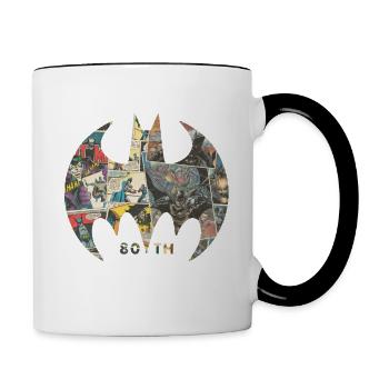 Batman 80 Years Comic Tasse - Tasse zweifarbig - Weiß/Schwarz - Rechts