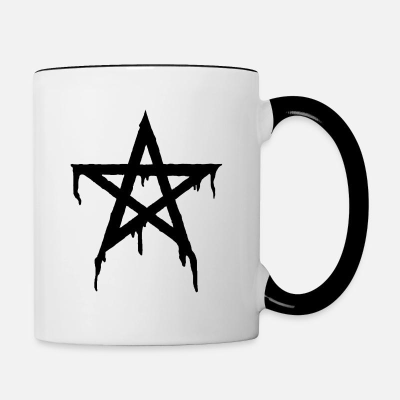 pentagram - Contrasting Mug - white/black