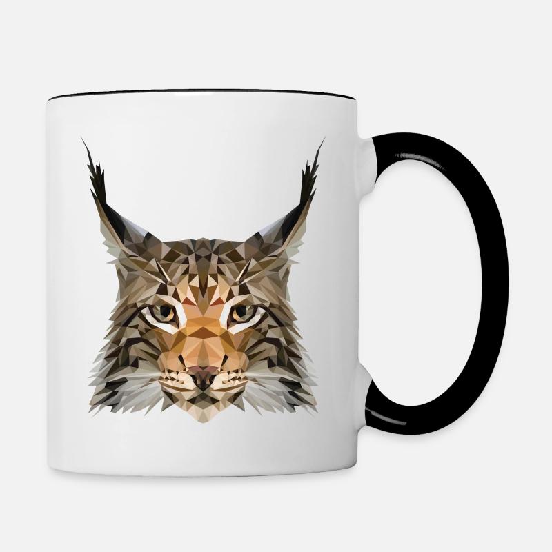 Lynx ears - Contrasting Mug - white/black