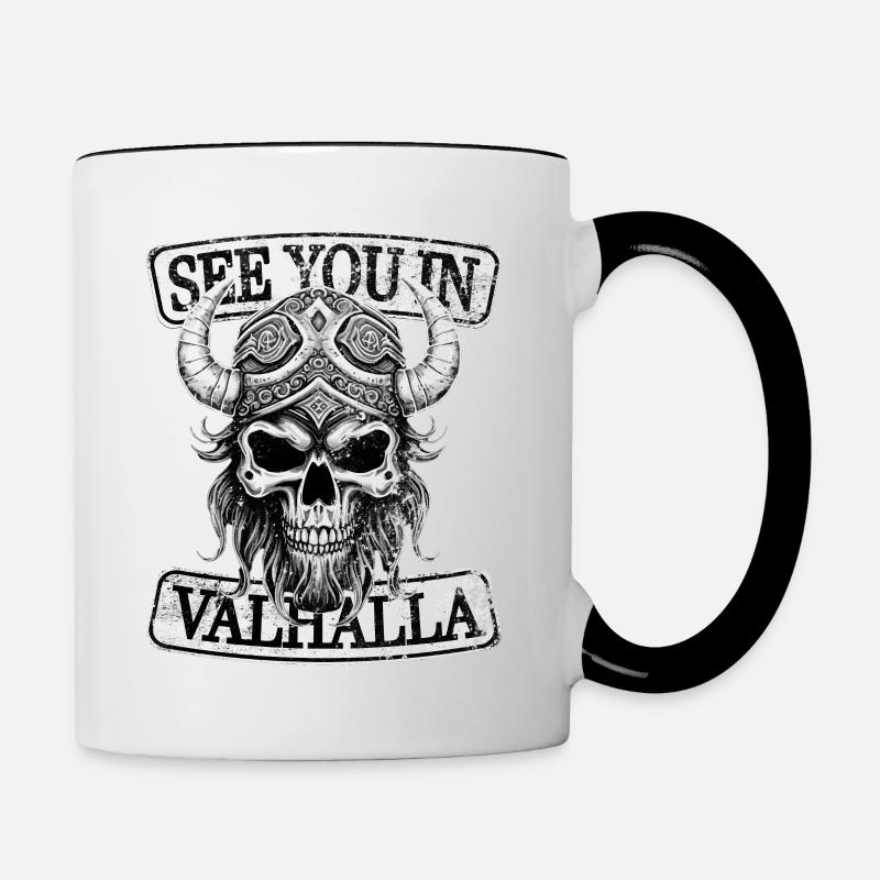 Rendez-vous au Valhalla - Mug contrasté - blanc/noir