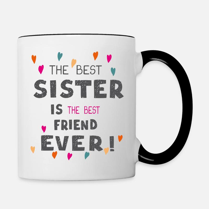 Best Sister Ever - Contrasting Mug - white/black