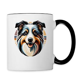 Australian Shepherd - Contrasting Mug - white/black - Right
