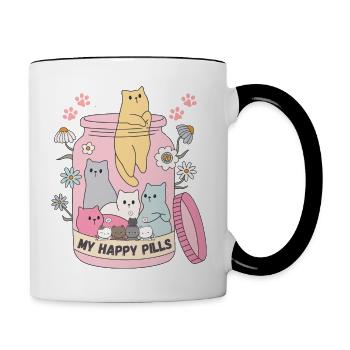 My Happy Pills - Contrasting Mug - white/black - Right