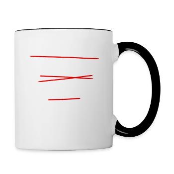 Wedding Berlin Streichliste - Tasse zweifarbig - Weiß/Schwarz - Rechts