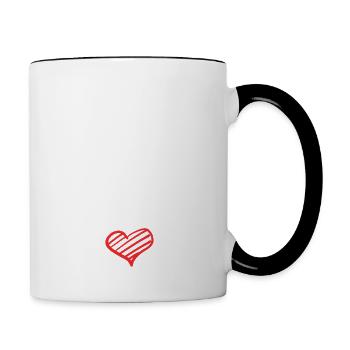 Tu es ma personne préférée - je t’aime - Mug contrasté - blanc/noir - Droite