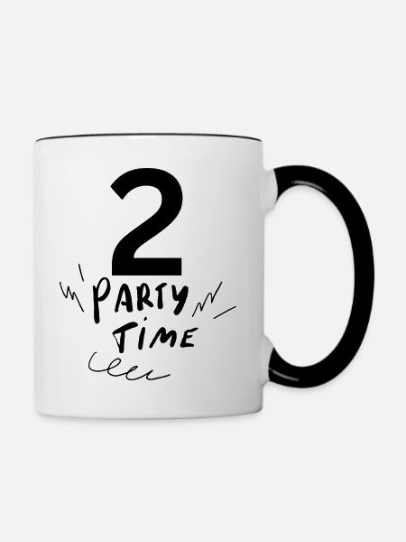2 - Tasse zweifarbig - Weiß/Schwarz