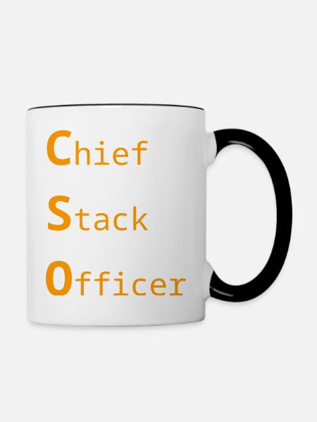 Chief Stack Officer - T-Shirt - Tasse zweifarbig - Weiß/Schwarz
