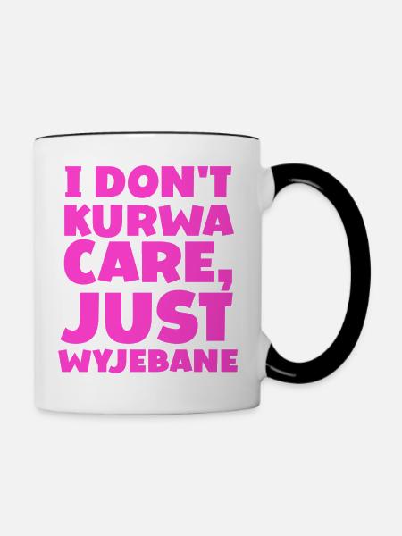 Ich kurre nicht... Sorge - Tasse zweifarbig - Weiß/Schwarz