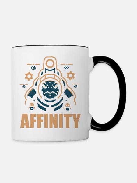Affinity T-Shirt with Kappa - Tasse zweifarbig - Weiß/Schwarz
